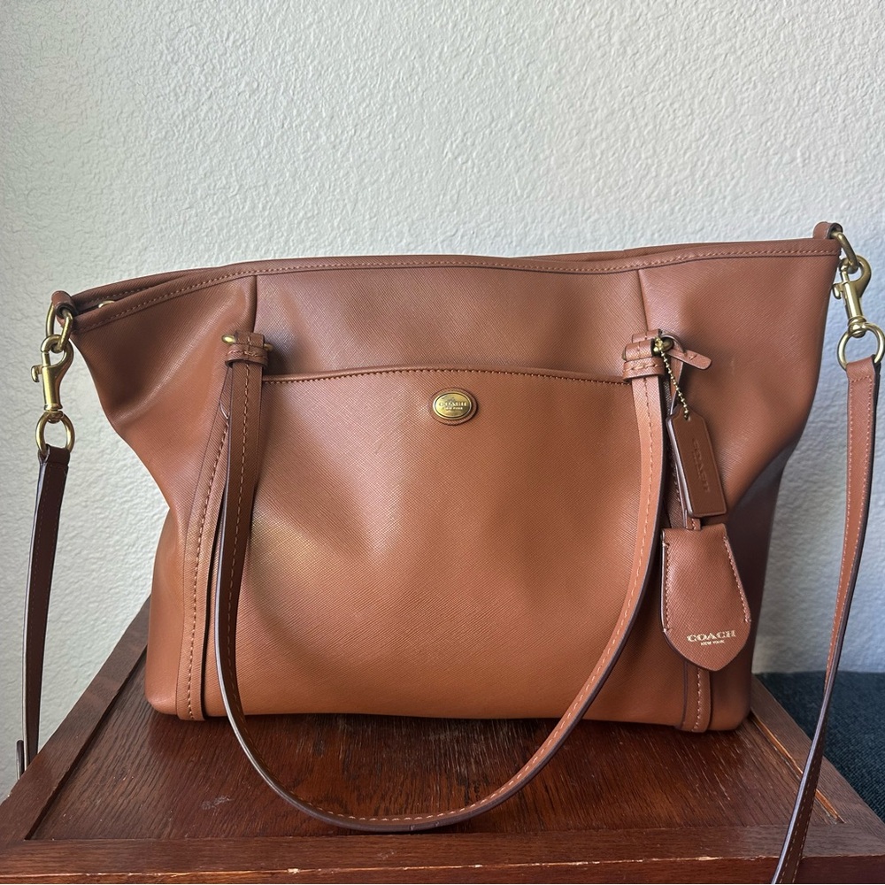 Coach Tan Leather Shoulder Bag